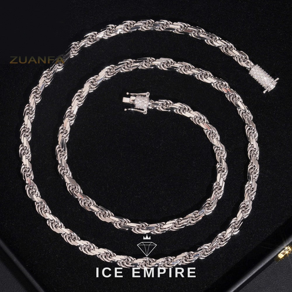 Iced Out Rose Gold Plated Moissanite Cuban Chain