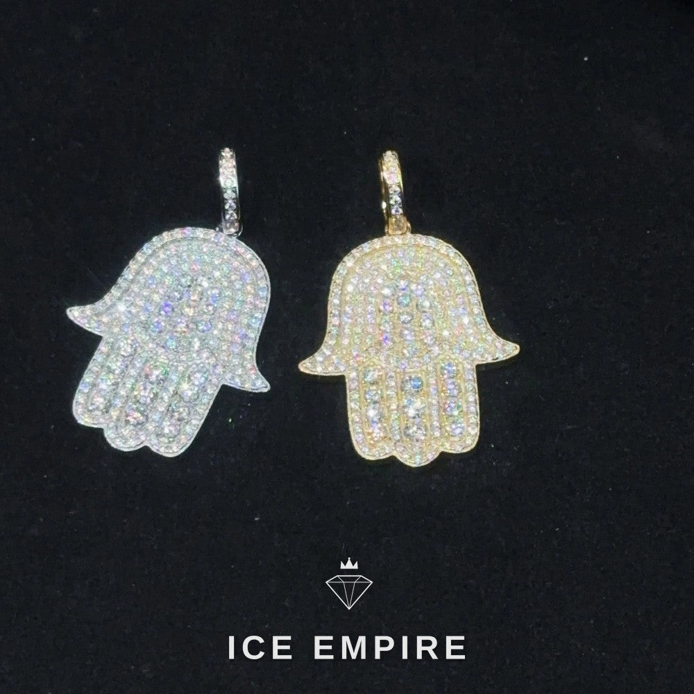 Iced Out Rose Gold Plated Moissanite Pendant