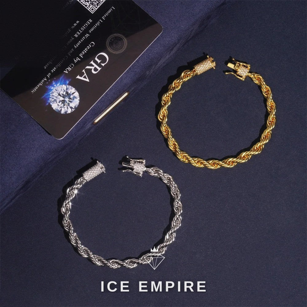 Iced Out Rose Gold Plated Moissanite Cuban Chain