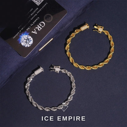 Iced Out Rose Gold Plated Moissanite Cuban Chain