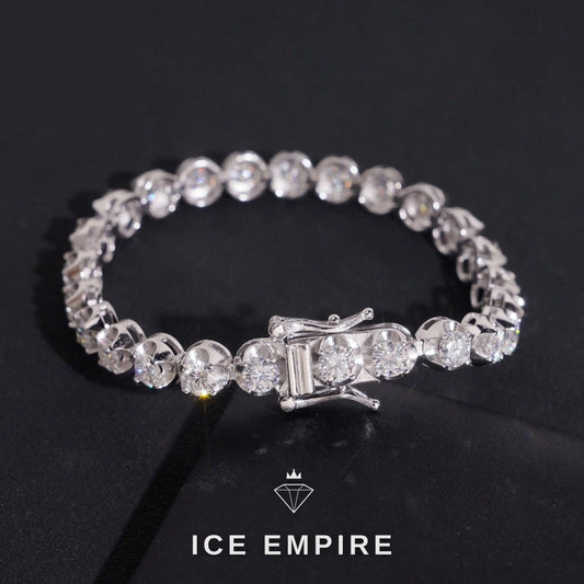 Iced Out 925 Silver Moissanite Tennis Bracelet