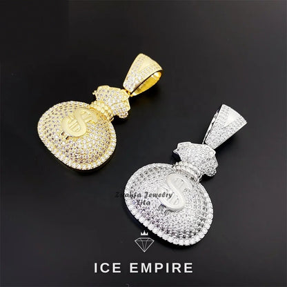 Iced Out 925 Silver Pendant