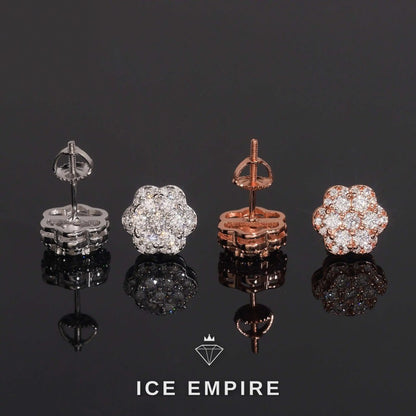 Iced Out Gold Plated Moissanite Earrings