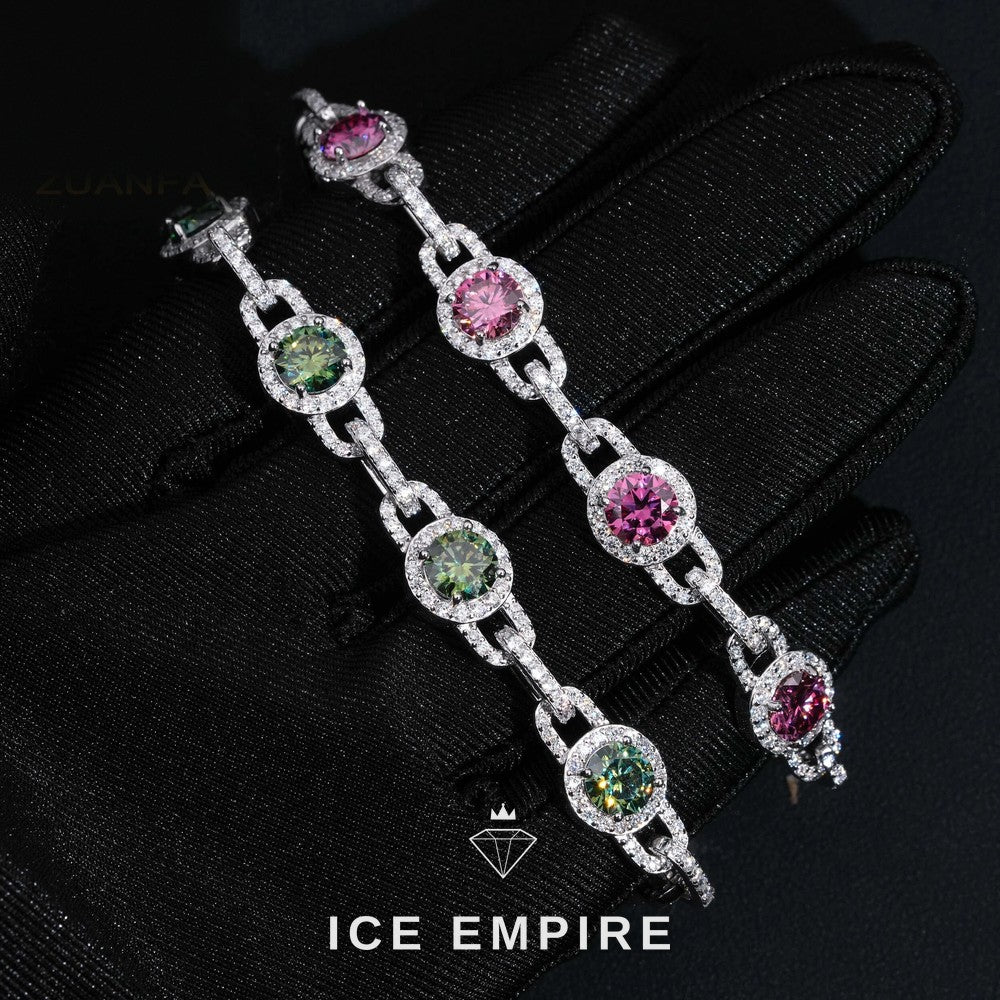 Iced Out 925 Silver Moissanite Bracelet