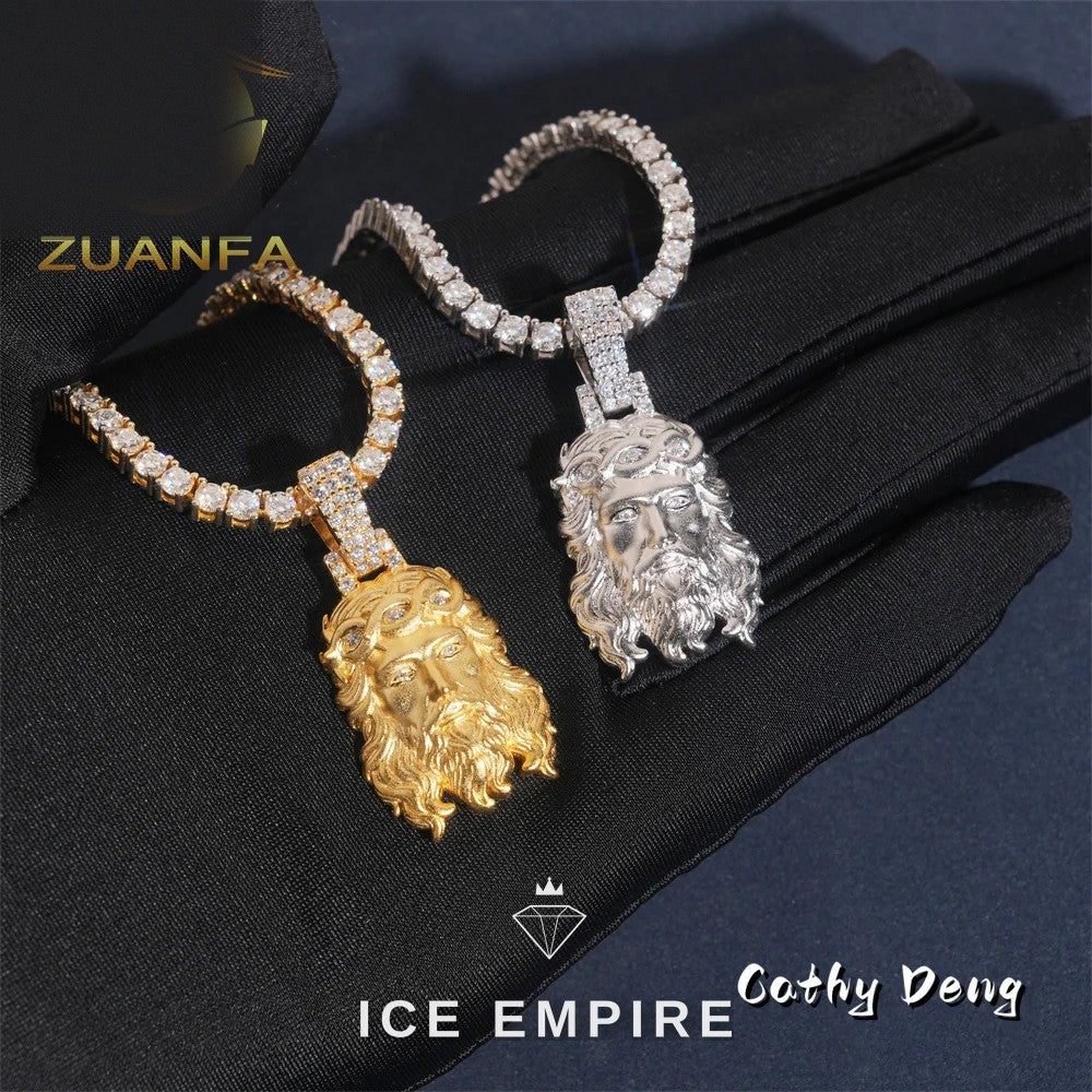Iced Out Rose Gold Plated Moissanite Pendant