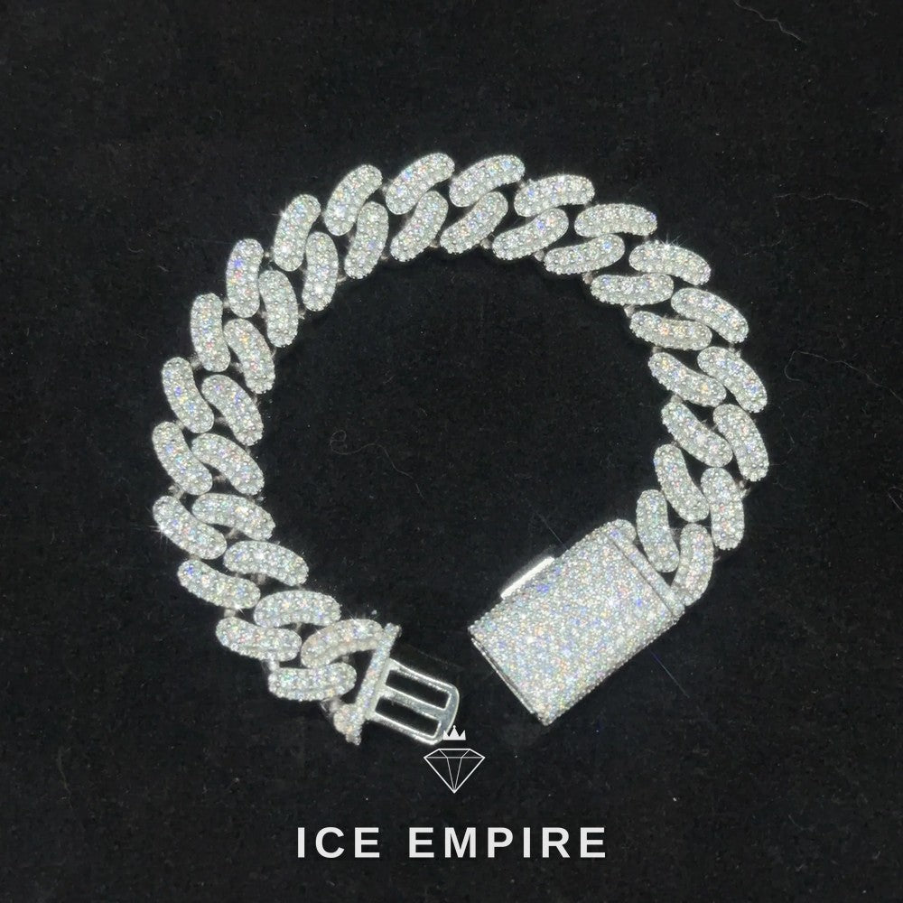 Iced Out Rose Gold Plated Moissanite Cuban Chain