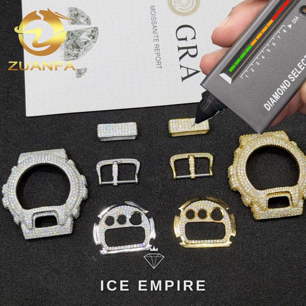 Iced Out 925 Silver Moissanite Watch