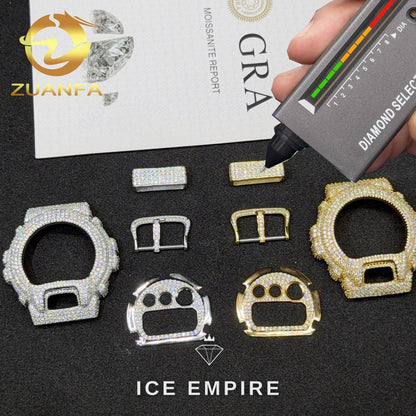 Iced Out 925 Silver Moissanite Watch