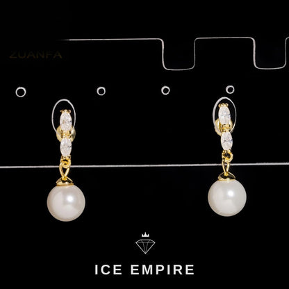 Iced Out Rose Gold Plated Moissanite Earrings
