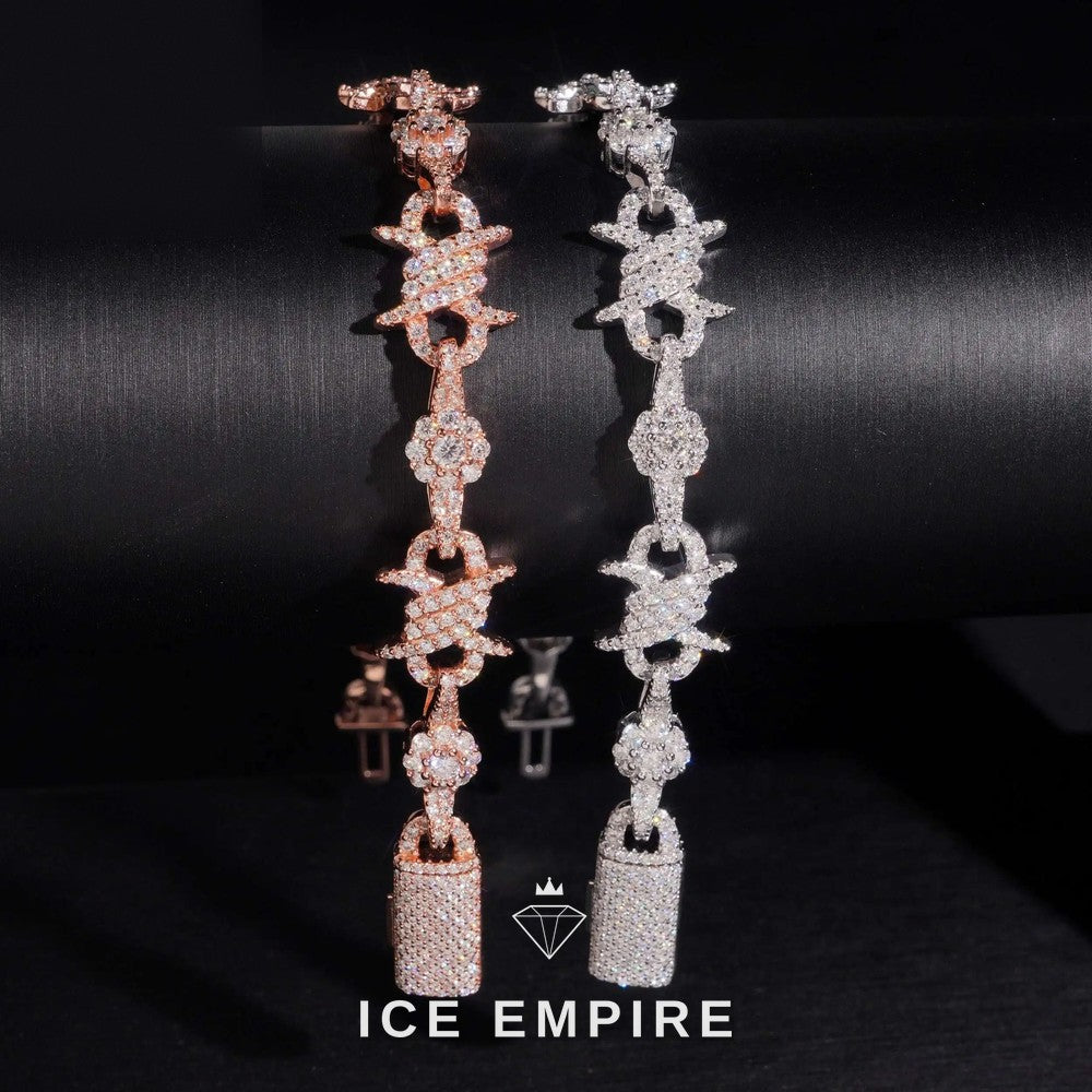 Iced Out Rose Gold Plated Moissanite Cuban Chain