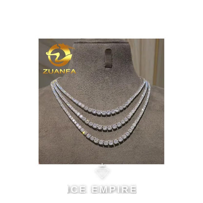 Iced Out Rose Gold Plated Moissanite Cuban Chain