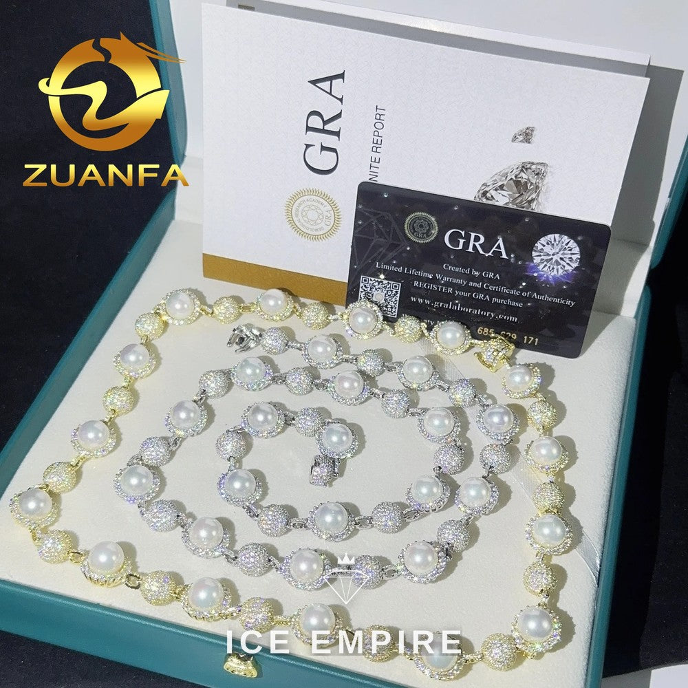 Iced Out Rose Gold Plated Moissanite Cuban Chain