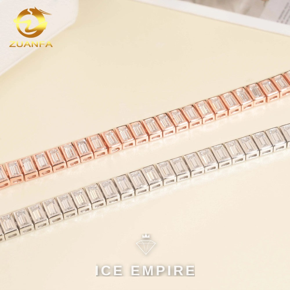 Iced Out 925 Silver Moissanite Tennis Bracelet