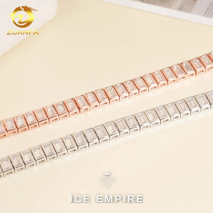Iced Out 925 Silver Moissanite Tennis Bracelet
