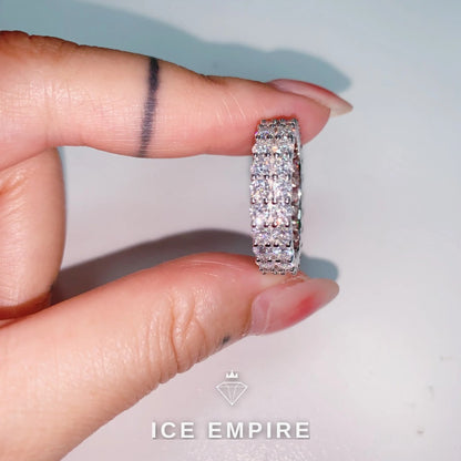 Iced Out 925 Silver Moissanite Ring