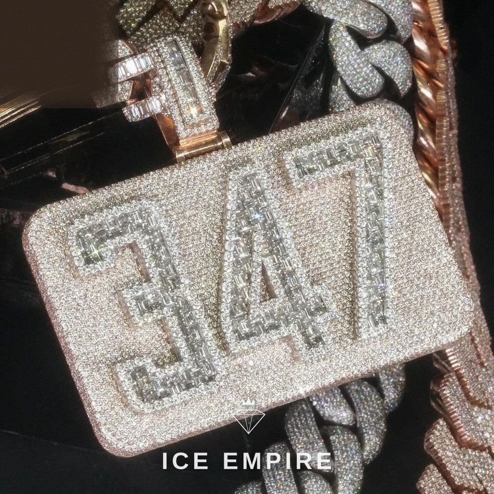 Iced Out Cross 925 Silver Pendant