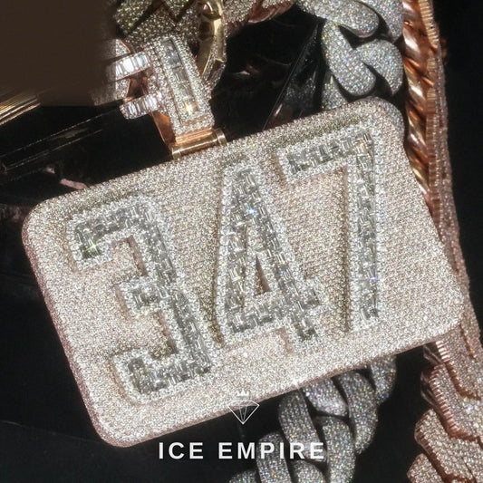 Iced Out Cross 925 Silver Pendant