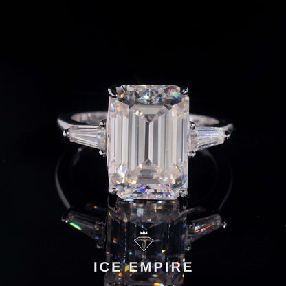 Iced Out 18K Gold Moissanite Wedding Band