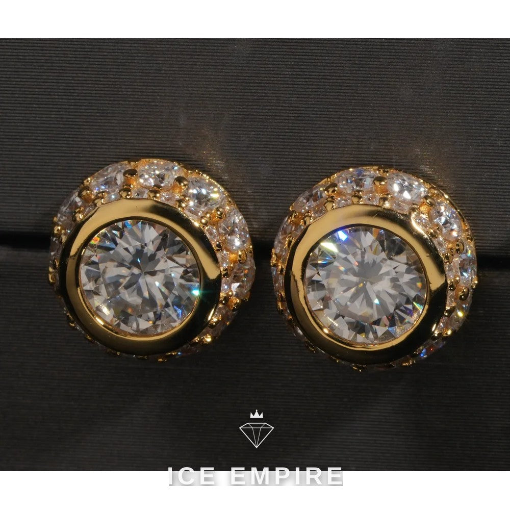 Iced Out 925 Silver Moissanite Earrings