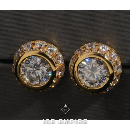 Iced Out 925 Silver Moissanite Earrings