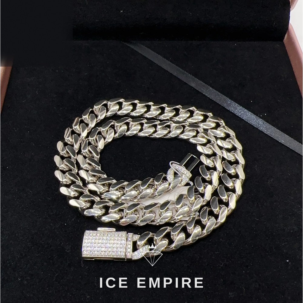 Iced Out Gold Plated Moissanite Cuban Chain