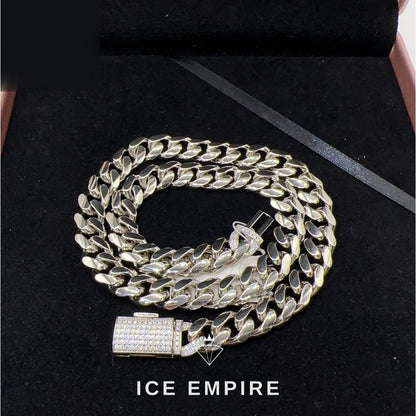 Iced Out Gold Plated Moissanite Cuban Chain