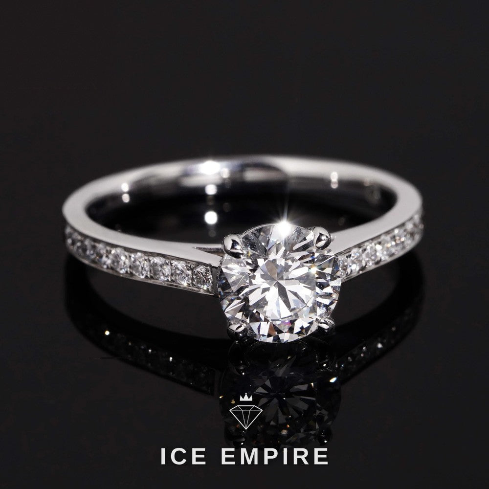 Iced Out 18K Gold Lab Grown Diamond Wedding Band