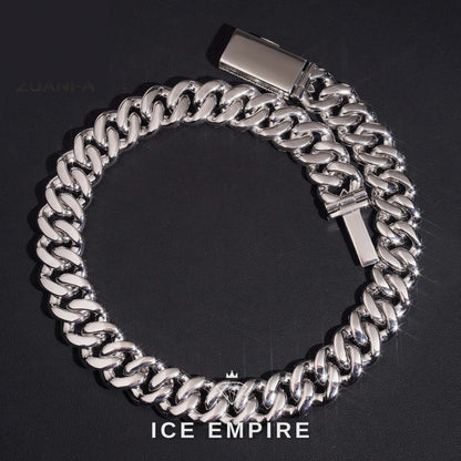 Iced Out Rose Gold Plated Moissanite Cuban Chain