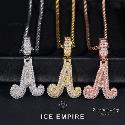 Iced Out Gold Plated Moissanite Pendant
