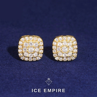 Iced Out Gold Plated Moissanite Earrings