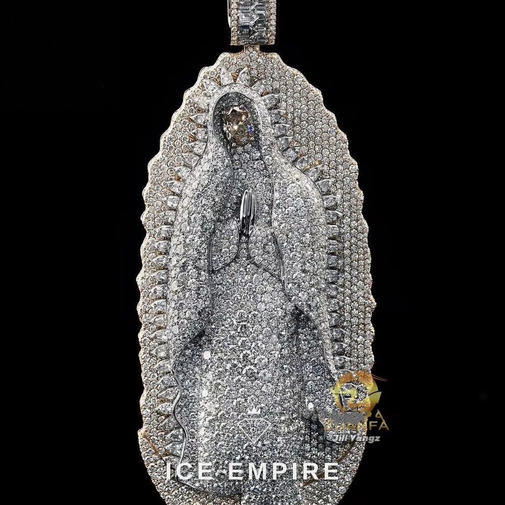 Iced Out Cross 925 Silver Moissanite Pendant