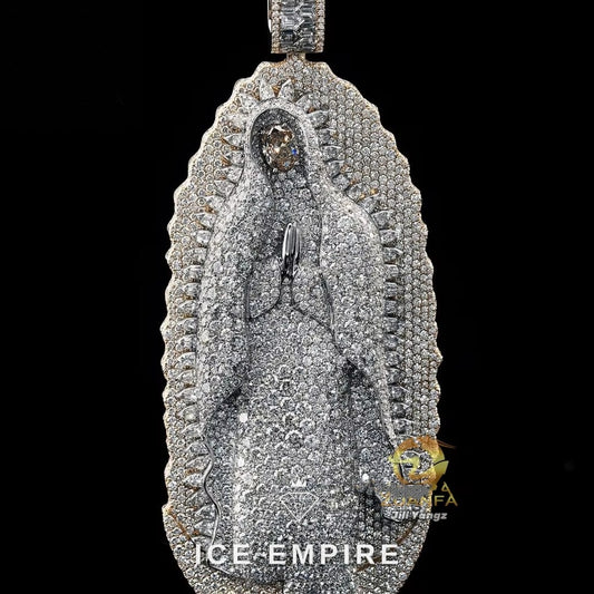 Iced Out Cross 925 Silver Moissanite Pendant