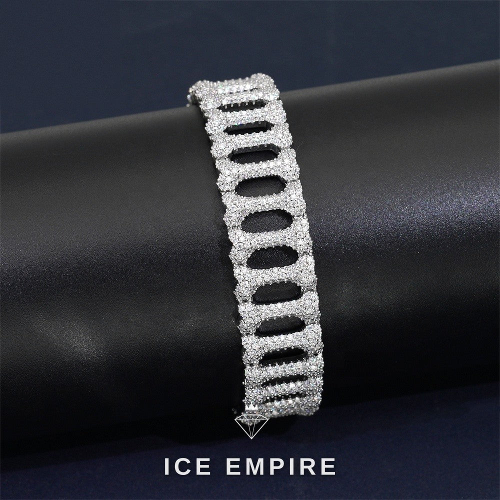 Iced Out Rose Gold Plated Moissanite Cuban Chain