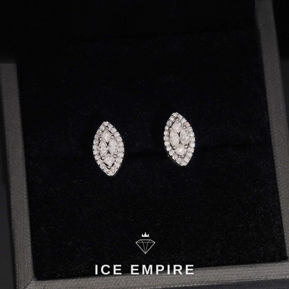 Iced Out Gold Plated Moissanite Stud Earrings