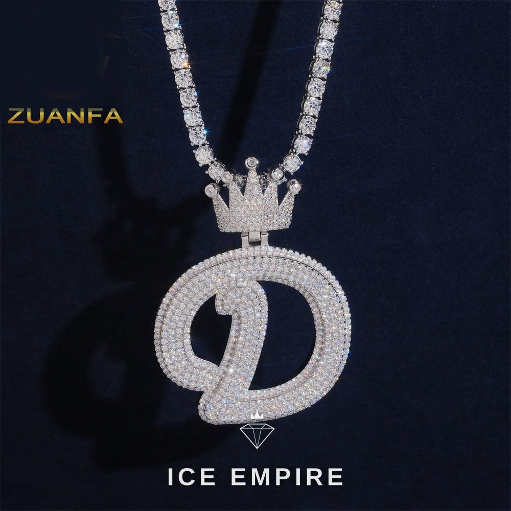 Iced Out Rose Gold Plated Moissanite Tennis Chain