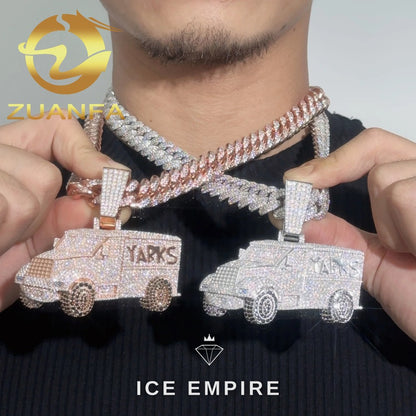 Iced Out Rose Gold Plated Pendant