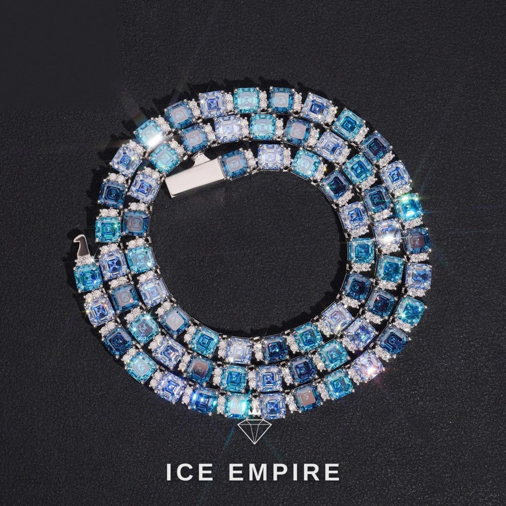 Iced Out Rose Gold Plated Moissanite Cuban Chain
