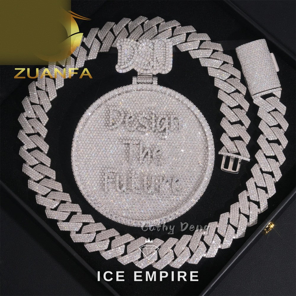 Iced Out Baguette Rose Gold Plated Cuban Chain