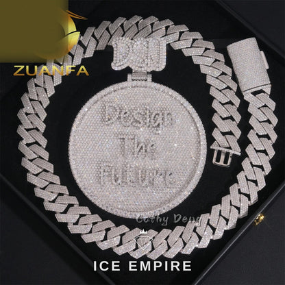 Iced Out Baguette Rose Gold Plated Cuban Chain