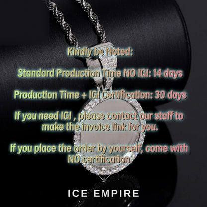Iced Out 925 Silver Lab Grown Diamond Pendant