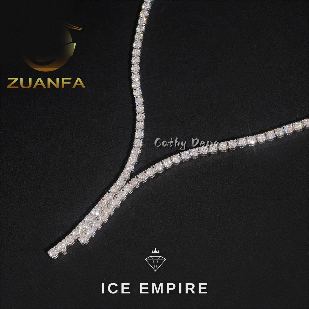 Iced Out Rose Gold Plated Moissanite Cuban Chain