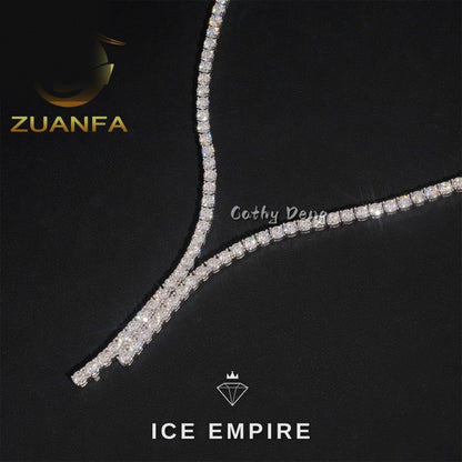 Iced Out Rose Gold Plated Moissanite Cuban Chain