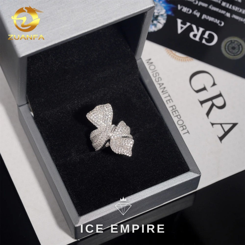 Iced Out 925 Silver Moissanite Ring
