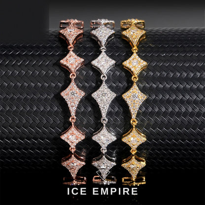 Iced Out Rose Gold Plated Moissanite Cuban Chain