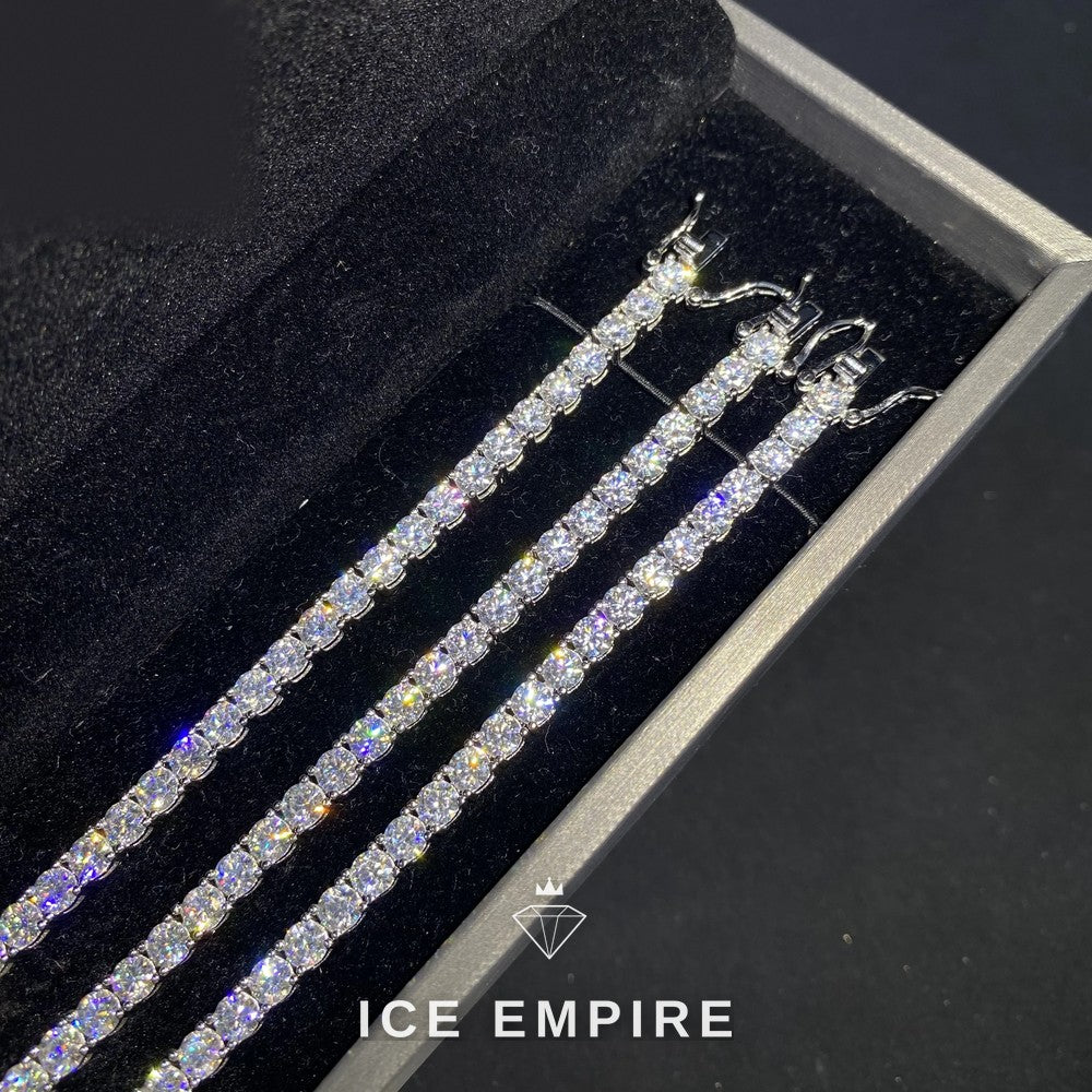 Iced Out Gold Plated Moissanite Tennis Chain