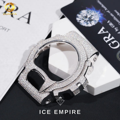 Iced Out 925 Silver Moissanite Watch