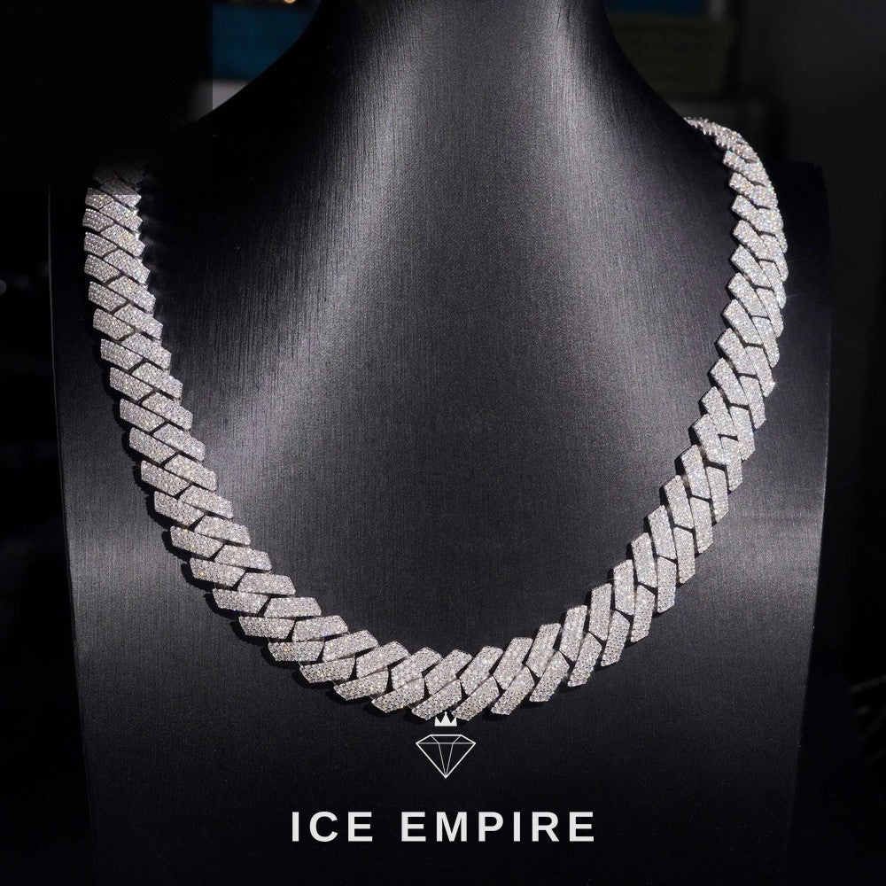 Iced Out Rose Gold Plated Moissanite Cuban Chain