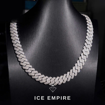 Iced Out Rose Gold Plated Moissanite Cuban Chain