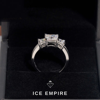Iced Out Rose Gold Plated Moissanite Wedding Band