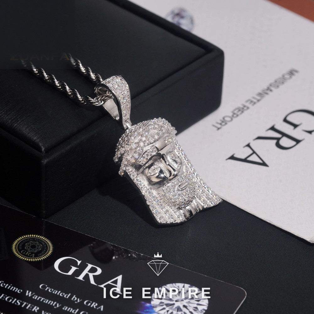 Iced Out Rose Gold Plated Moissanite Pendant